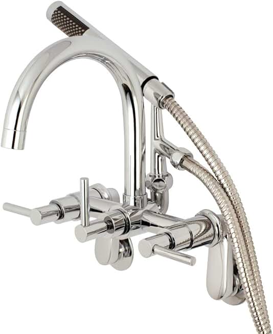Kingston Brass AE8151DL Concord Clawfoot Tub Faucet, Polished Chrome