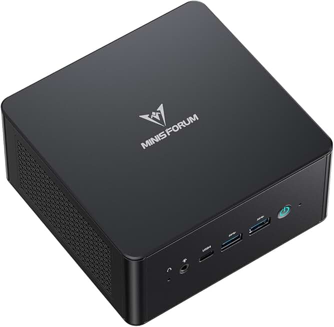 MINISFORUM UM890 Pro Mini PC, AMD Ryzen 9 8945HS (up to 5.2GHz) Mini Computers, 32GB DDR5 5600MHz RAM&1TB PCIe 4.0 SSD, Mini Desktop Quad Display HDMI/DP1.4/USB-C, AMD Radeon 780M/Dual LAN 2.5G
