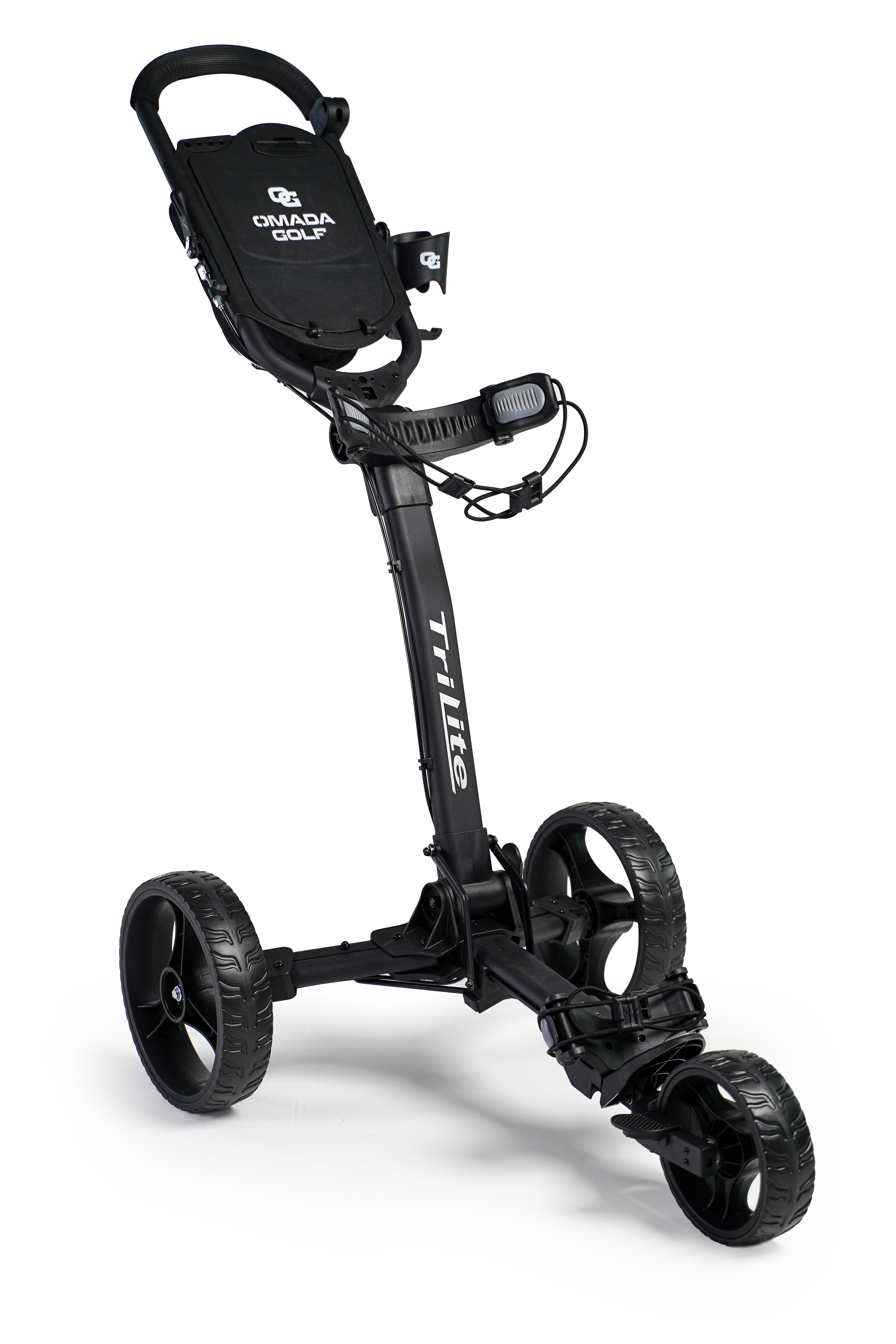 Omada Golf TriLite Golf Push Cart - (Black/Black)