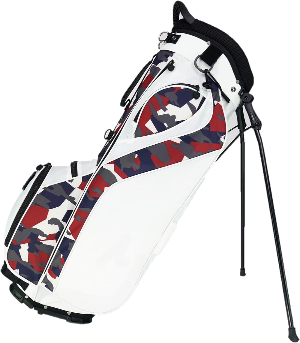 Subtle Patriot Golf Stand Bag - Ultralight and Versatile Golf Bag/Built to Stand/Hold 15 Golf Clubs/Full Lined Length Dividers/Snap-On Rain Cover & UV Protected/for A Proud American