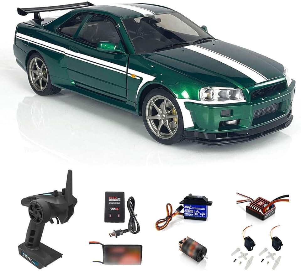 Capo 1:8 4x4 High-Speed RC Drift Car 2-Speed Transmission Wireless Remote Control R34 Racing Vehicles Motor Servo ESC Hobby Grade Racing Car Model