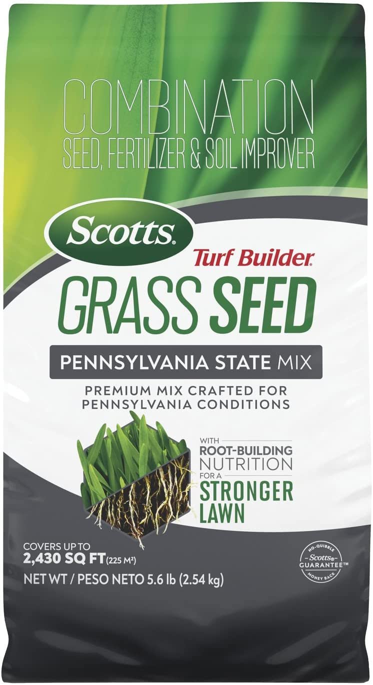 Scotts Turf Builder Grass Seed Pennsylvania State Mix is a Premium Mix Crafted for Pennsylvania Conditions, 5.6 lb.