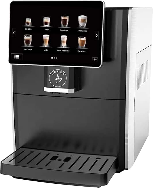 Super Automatic Espresso Machine - 19 Coffee Recipes, Durable, Grinder, Milk Frother, 7