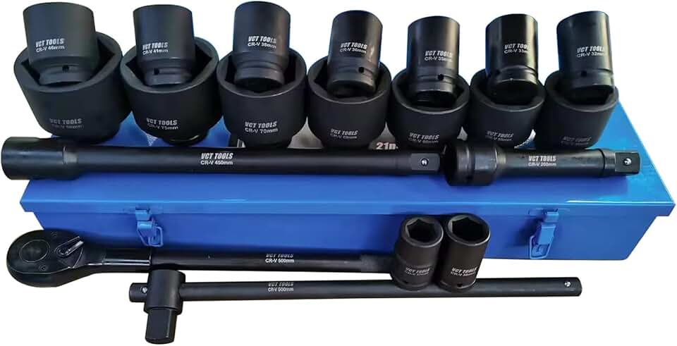 VCT 21 Pc Metric Jumbo Impact Socket Set 1