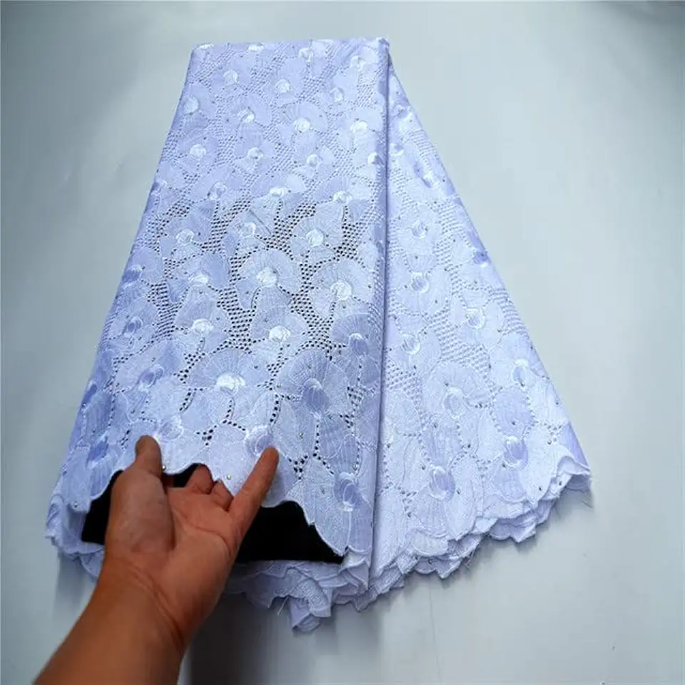 5 Yards Newest African Lace Fabric Swiss Voile Lace in Switzerland Swiss Lace Voile Fabric for Men and Women CLP-632