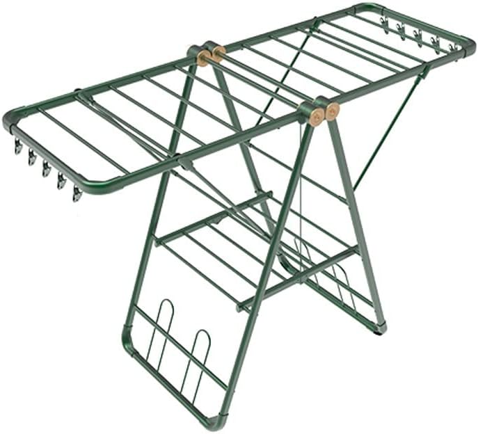 Coat Rack Stainless Steel Hanger for Drying Floor-Standing Folding Clothing Rack Multifunctional Telesbedroom Balcony Clothes Drying Rack Rustproof Sturdy Durable/160Cm