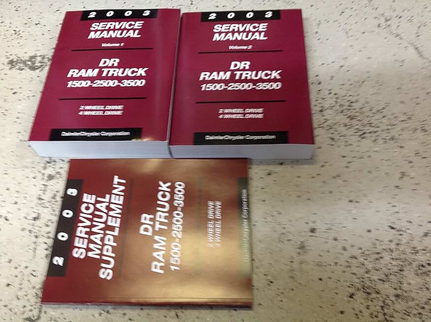 2003 DODGE RAM TRUCK 1500 2500 3500 Service Shop Repair Manual Set BRAND NEW OEM