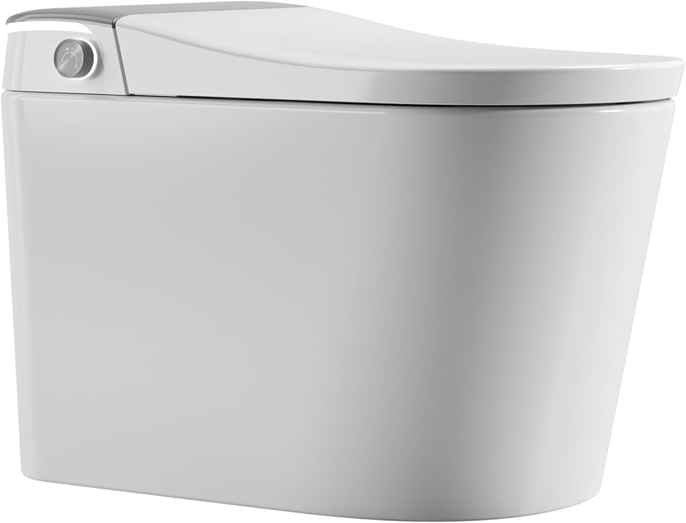 Smart Toilet with Bidet Built In, Smart Bidet Toilet Combo With Heated Seat, Elongate Japanese Electric toilet bidet With Instant Warm Water, Air Dryer, Auto Flush, Digital Display, Remote Control
