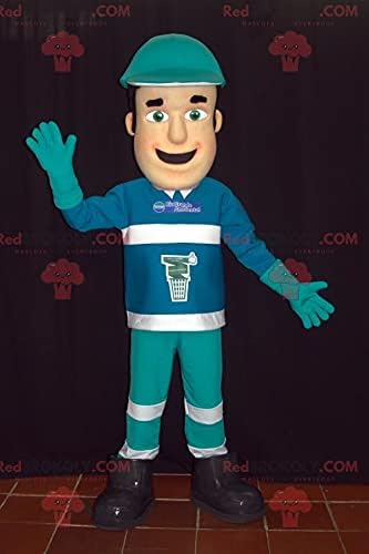 SPOTSOUND Garbage collector REDBROKOLY Mascot worker of cleaning agent