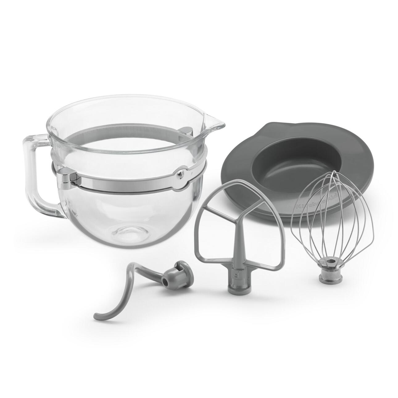 KitchenAid F-Series 6-Quart Glass Bowl Accessory Bundle, Clear, KSMF6GB