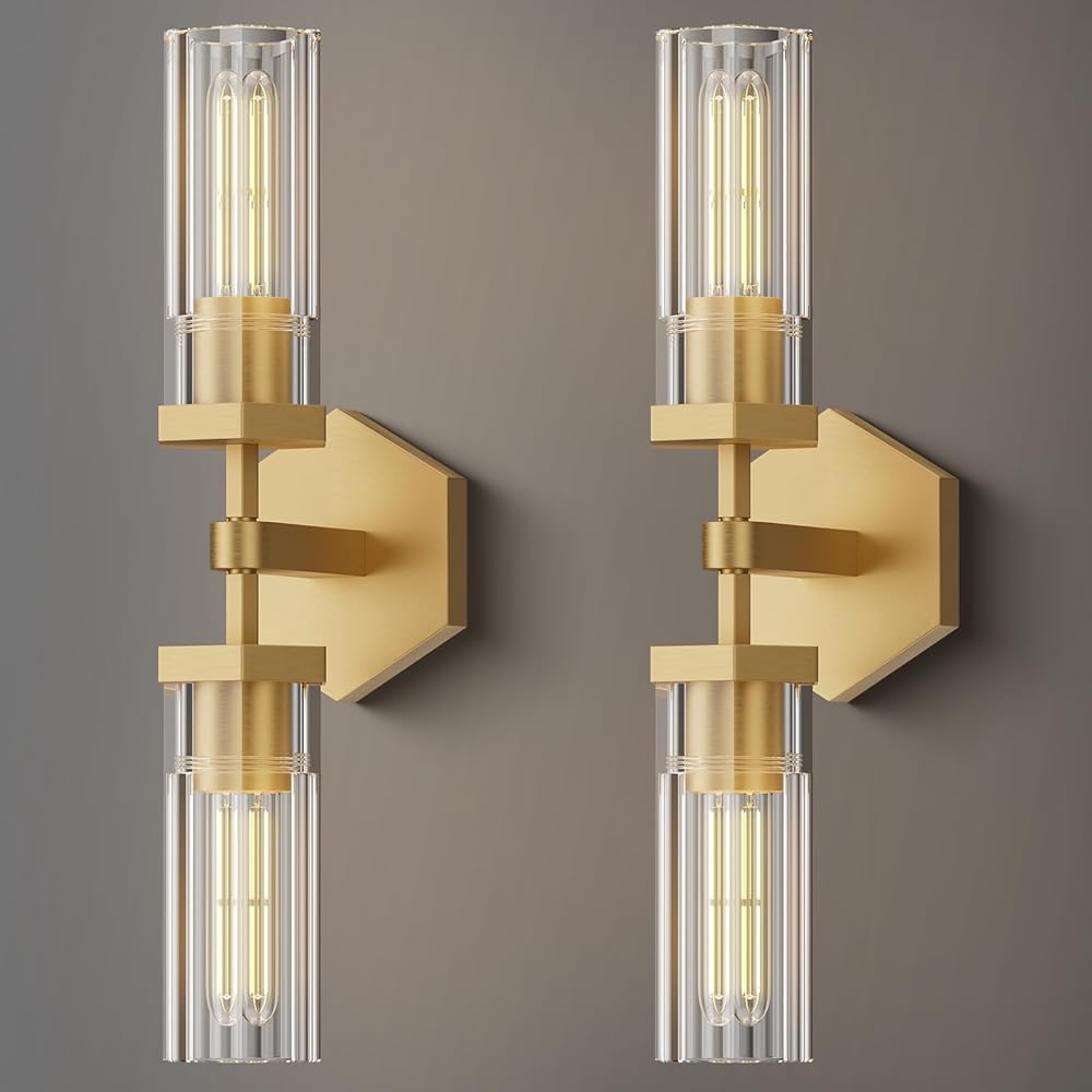 Crystal Wall Sconces Set of Two, 18