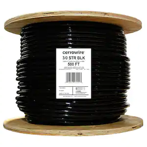 Cerrowire 500 ft. 3/0 Gauge Black Stranded Copper THHN Wire