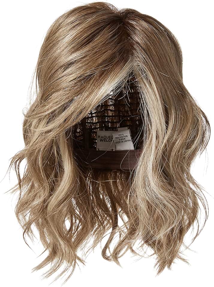 Raquel Welch Editor's Pick Layered Shoulder Length Bob Wig by Hairuwear, Large Cap Size, SS10/22 Iced Cappuccino