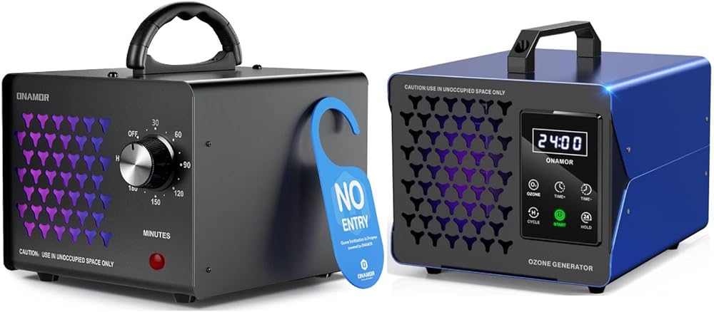 Bundle | Ozone Generator 36000mg/h and Digital Ozone Generator 45000mg/h - High Capacity Ozone Machine Odor Removal for Smoke, Car, Basement And Pet Room