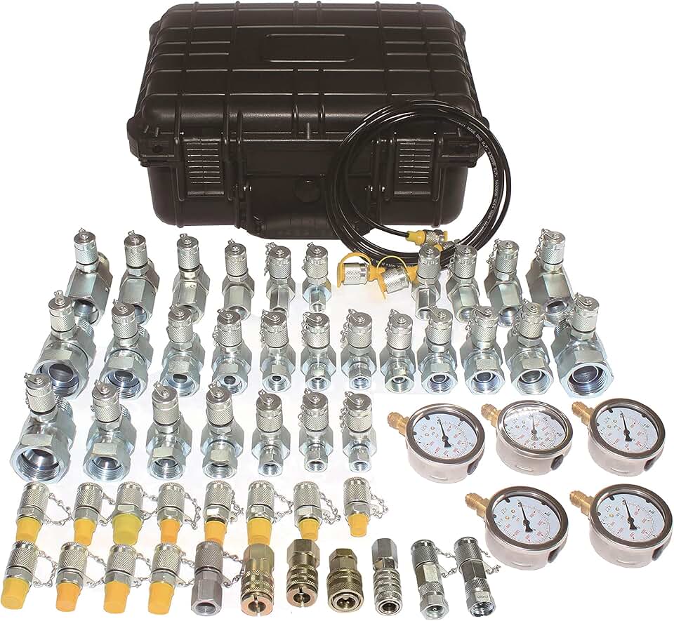 XZT 60C Excavator Repair Tool,BSPP ORFS JIC Hydraulic Swivel Run tees Set,Hydraulic Pressure Test kit