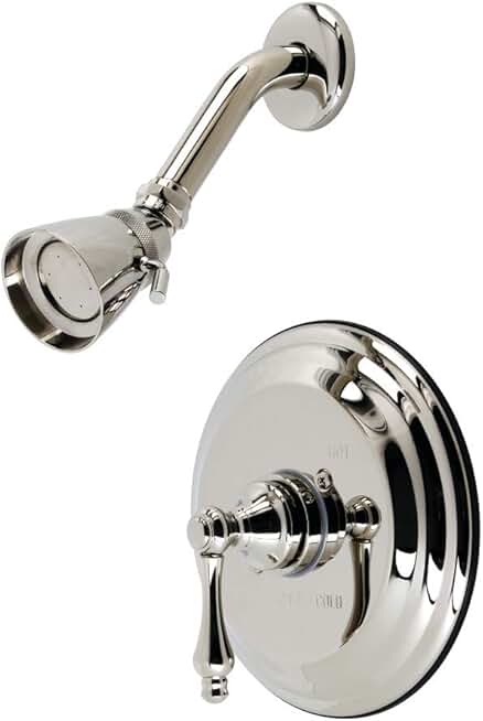 Kingston Brass KB3636ALSO Restoration Shower Faucet, Polished Nickel