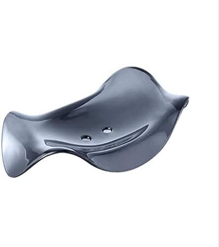 Soap Box 1PC Soap Box Portable Streamlined Soap Holder Dish Storage Board Tray Shower Sponge Soap Drain Rack Bathroom Storage Gadget Gray, Size : Medium (Grey Medium) (Grey Medium)