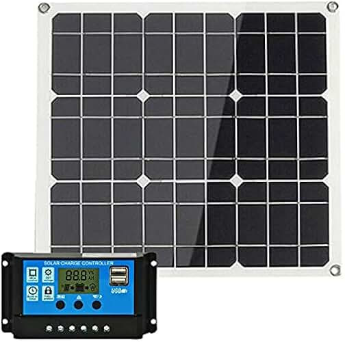 AIZYR 200W Solar Panel Kit with LCD Solar Controller for Outdoor Activities, Emergencies