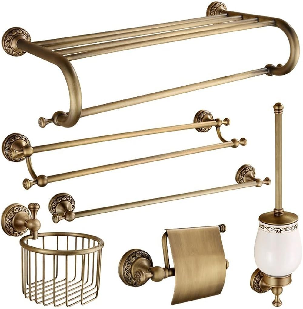 All Copper Towel Rack, Bathroom Wall Mounted Storage Rack