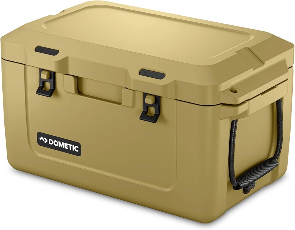 Dometic Patrol 35L Insulated Hard Cooler, Olive, Ice Chest and Passive Cool Box, Fits 28 Cans