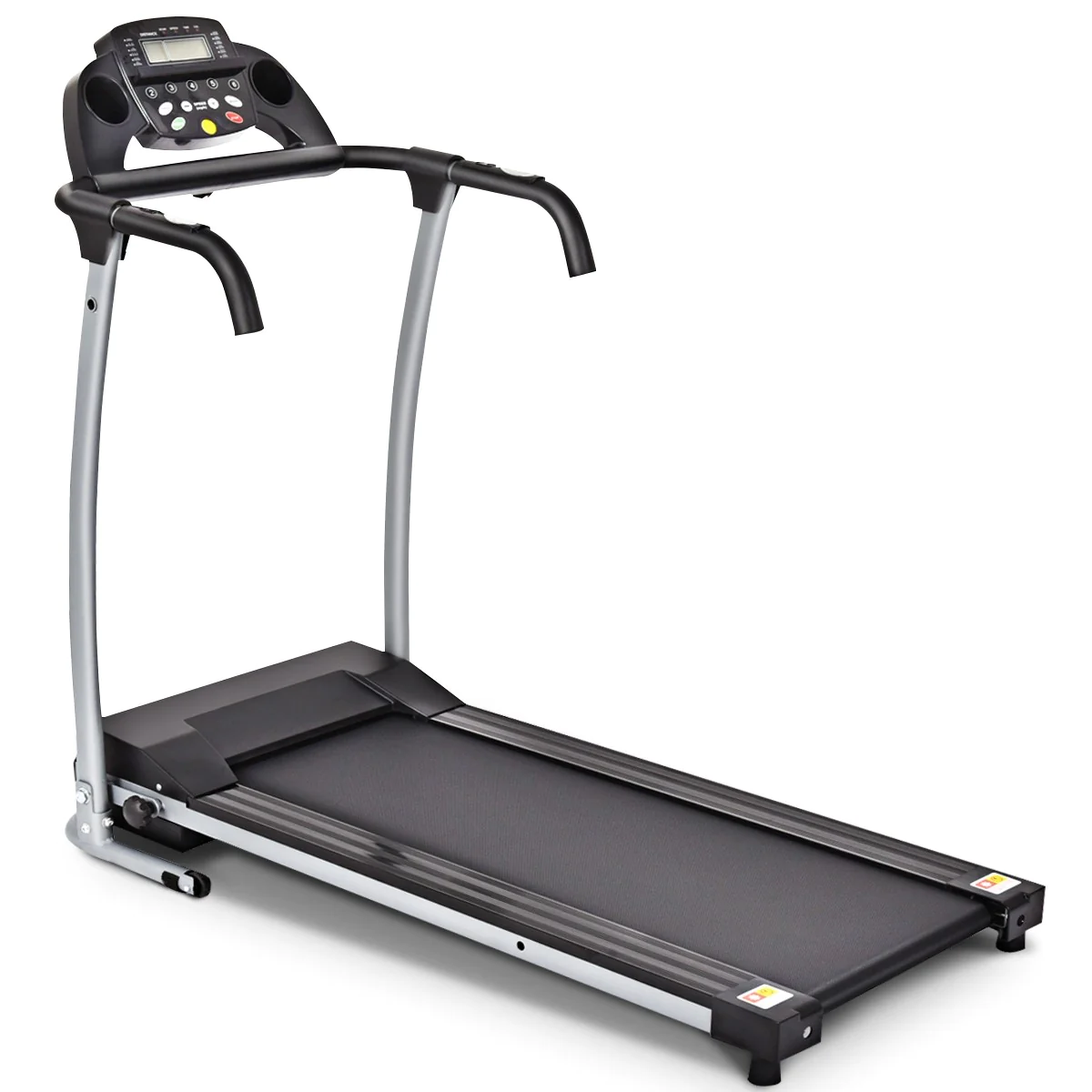 Folding Treadmill, Electric Running Machine with LED Display and Mobile Phone Holder