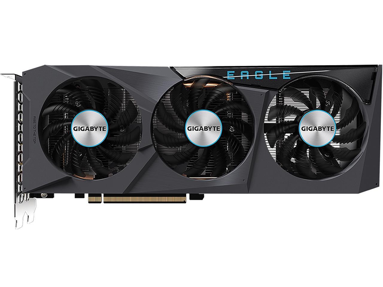 GIGABYTE Radeon RX 6600 EAGLE 8G Graphics Card, WINDFORCE 3X Cooling System, 8GB 128-bit GDDR6, GV-R66EAGLE-8GD Video Card