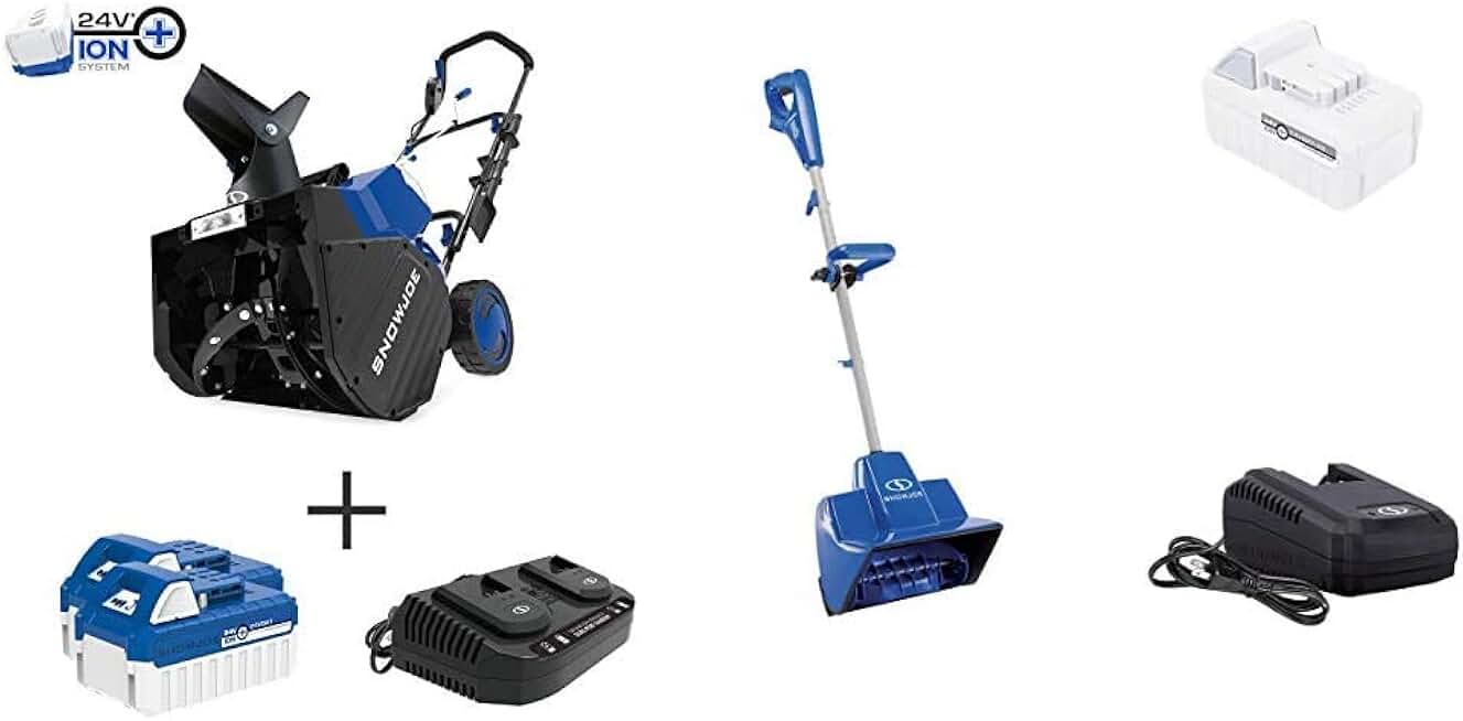 Snow Joe 24V Cordless Snow Blower Kit + Snow Shovel Kit