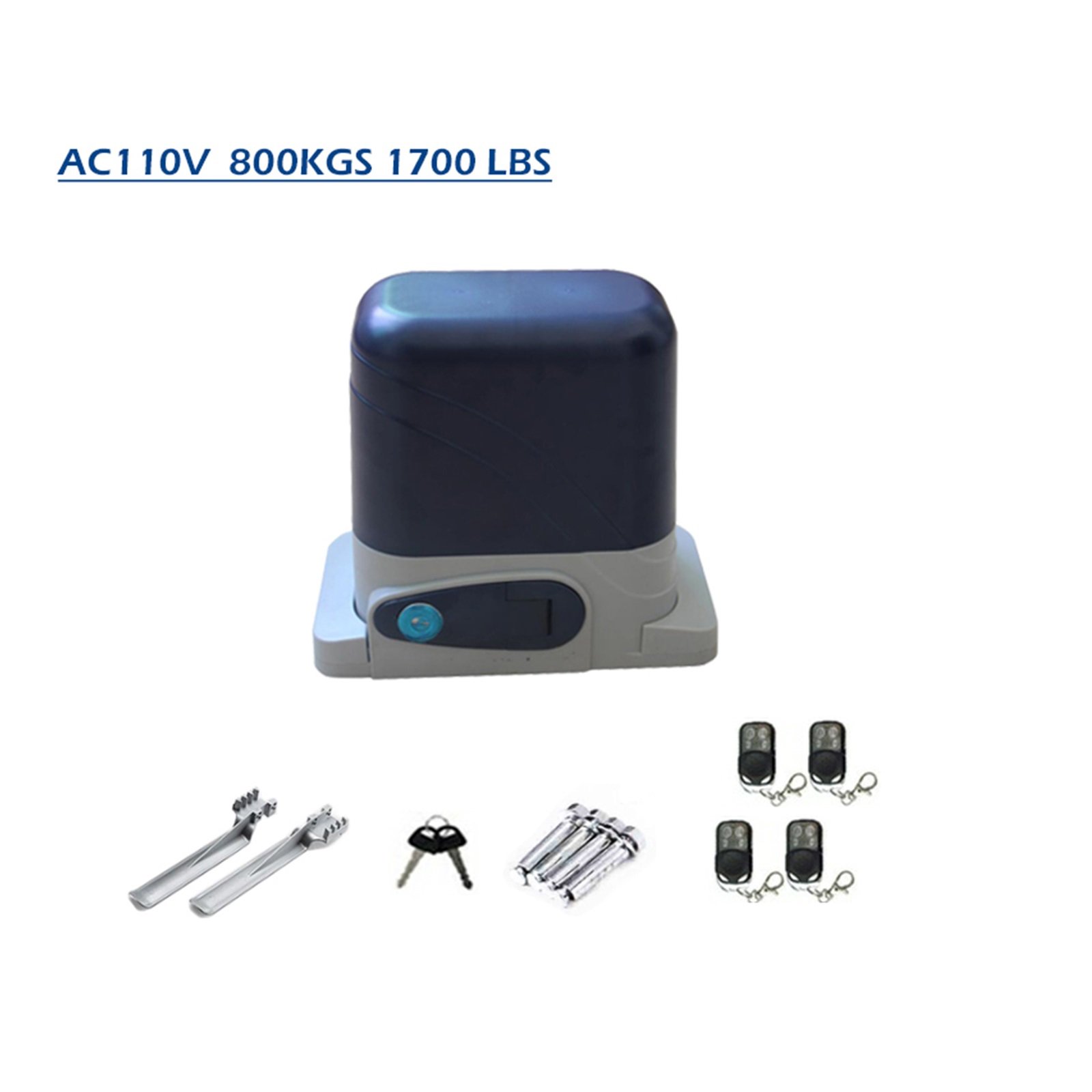 800KGS Residential Automatic Sliding Gear Rack Drive Electric Door Operator With Remote For Opener App Control