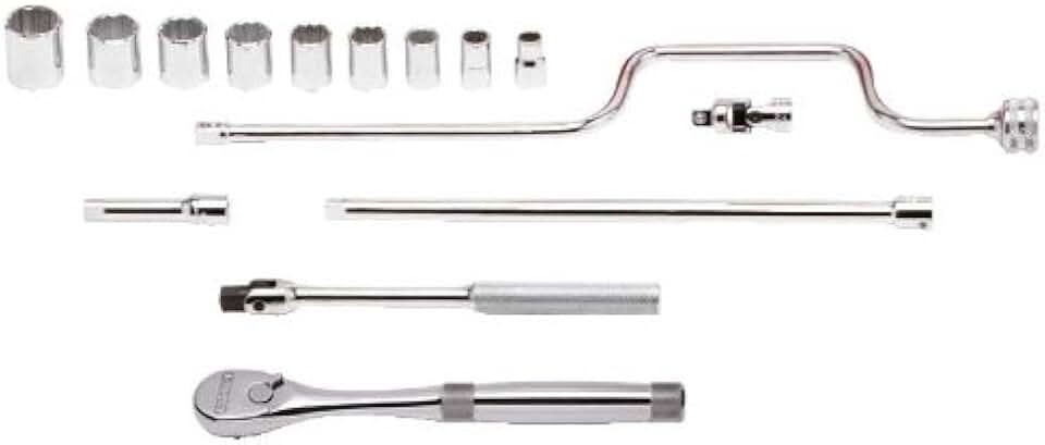 Stanley Proto J52132XL 3/8-Inch Drive Socket, Set, 12 Point, 15-Piece