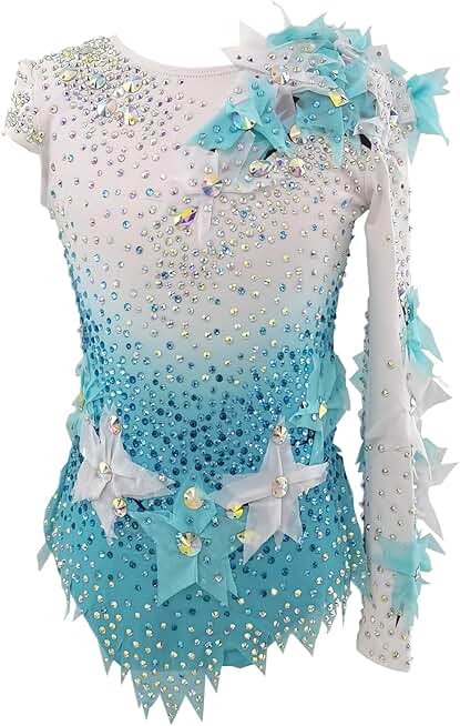 Blue Elegant and Comfortable Uniform for Rhythmic Gymnastics Performances