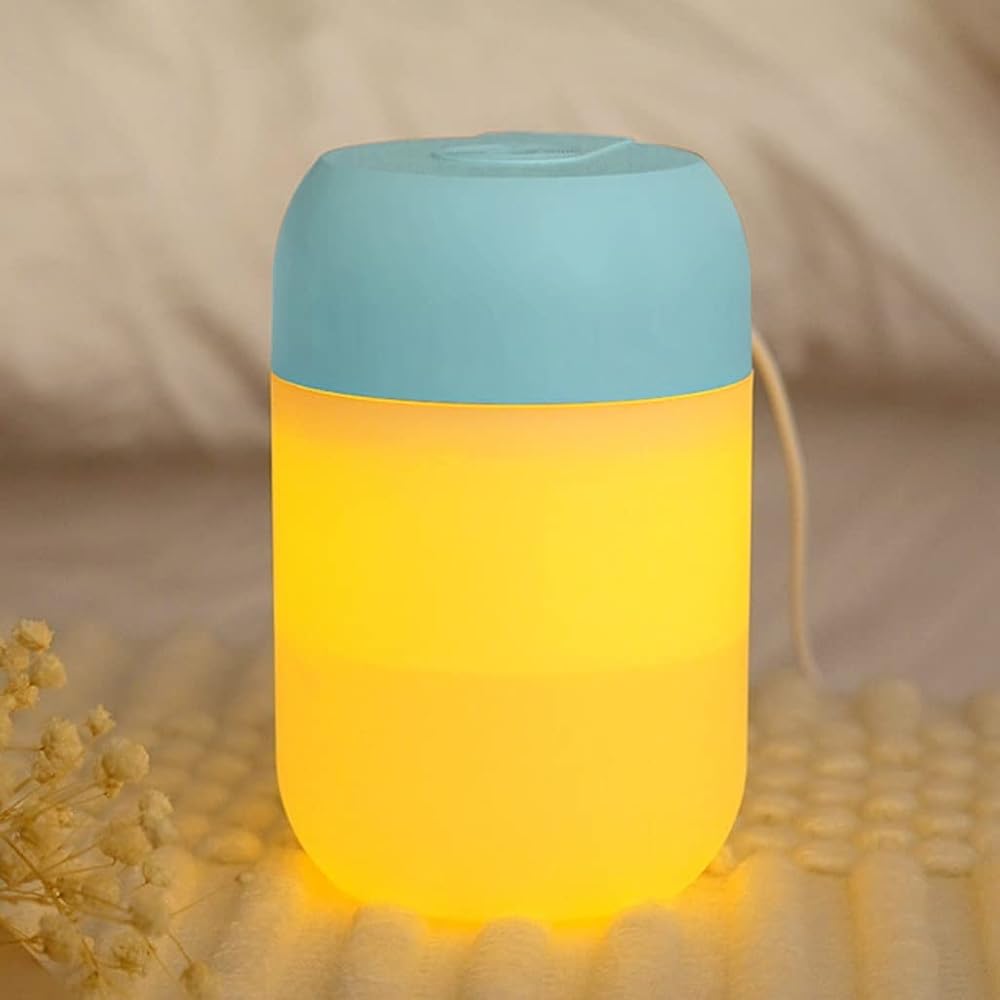 Mini Portable Air Humidifier Ultrasonic Aroma Diffuser Aromatherapy Humidifier (Color : Black, Size : 7.5 * 12cm)