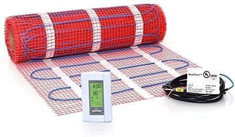 40 sqft Mat Kit, 120V Electric Radiant Floor Heat Heating System w/Aube Programmable Floor Sensing Thermostat
