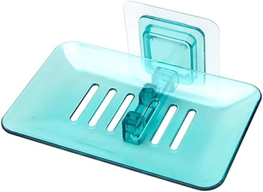 Soap Box Wall Storage Rack Soap Box Suction Cup Drain Box (Color : 1)