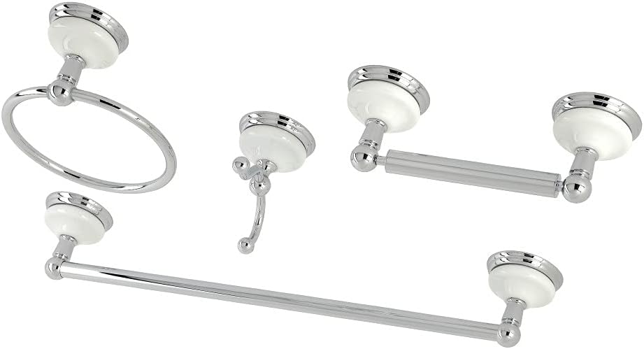 Kingston Brass BAK1112478C Victorian 4-Piece Bathroom Hardware, Polished Chrome