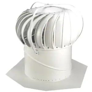LOMANCO 14 in. White Aluminum Externally Braced Whirlybird Wind Turbine