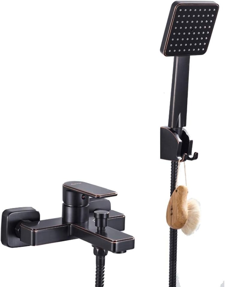 Mixer Tap Black Single Shower Faucet Bathtub Faucet Copper Hot And Cold Concealed Shower Shower Mixing Valve Faucet (Color : A)