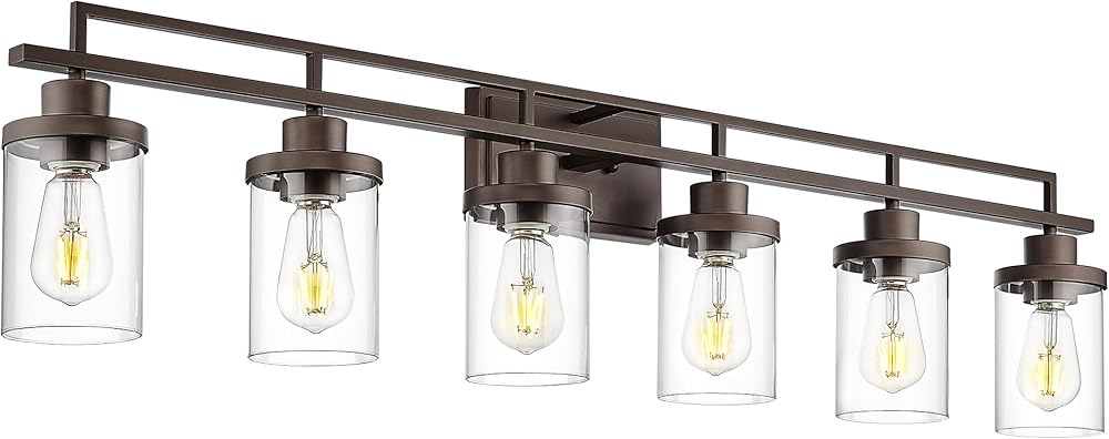 Emliviar 6-Light Bathroom Vanity Light Fixture, 44.3