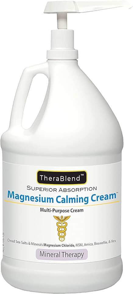 Therablend Magnesium Calming Cream with MSM and Dead Sea Salts (1 Gallon)