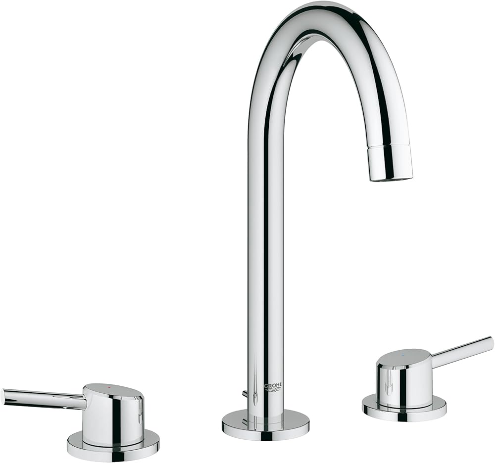 Grohe 2021700A Concetto L-Size 2-Handle 3-Hole Bathroom Faucet - 1.2 GPM, Starlight Chrome