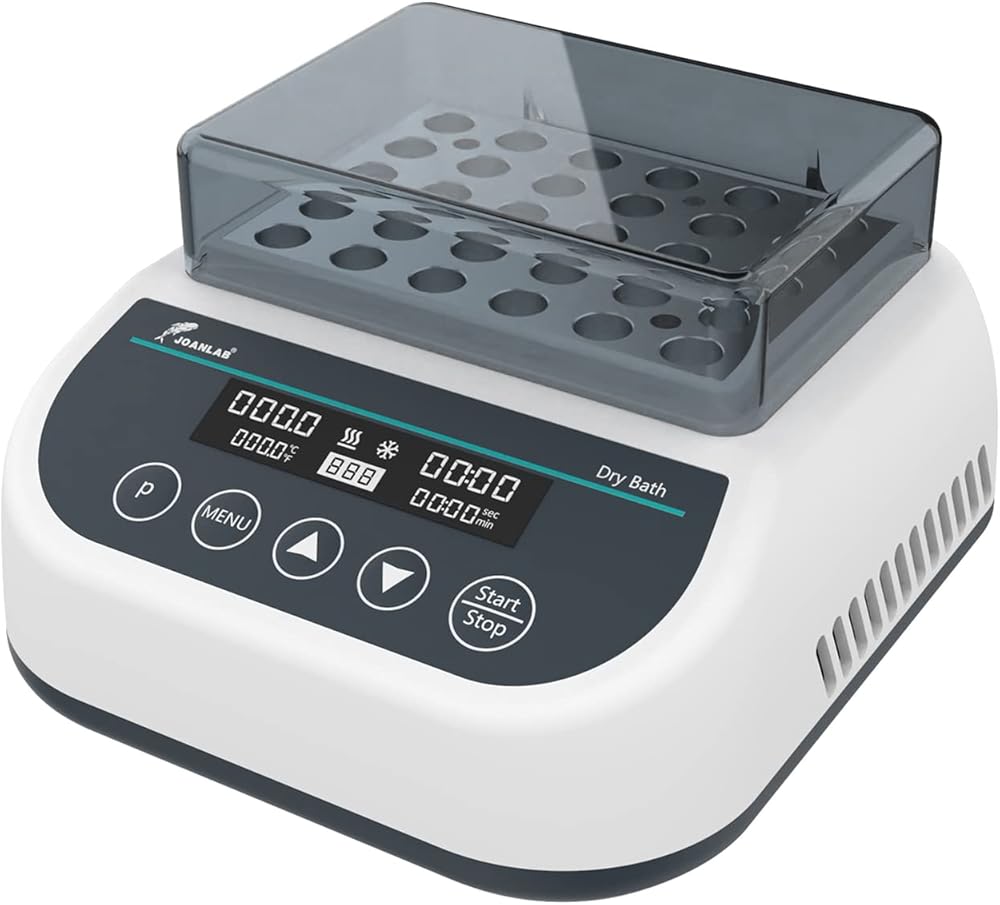 JOANLAB Dry Bath Incubator Digital Laboratory Thermostatic Heater with 0.2/1.5/2ml Heating Block (Heating&Cooling Function with 1.5ml*35 Block)