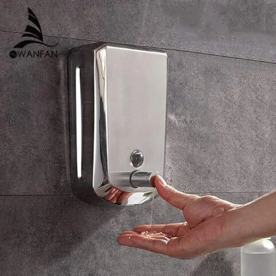 Liquid Soap Dispensers 500ml Wall Mount Dispenser for soap Bathroom Shower Lotion Shampoo Liquid Soap Dispenser(500ML)
