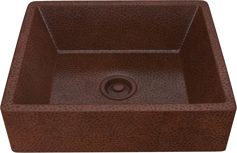 ANZZI Copper Vessel Sink - Hammered Antique Copper - Tidal Series LS-AZ338 - ANZZI