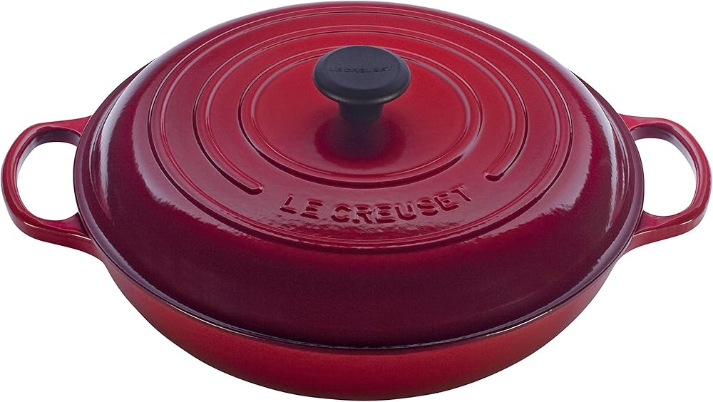 Le Creuset Enameled Cast Iron Signature Braiser, 3.5 qt., Cerise