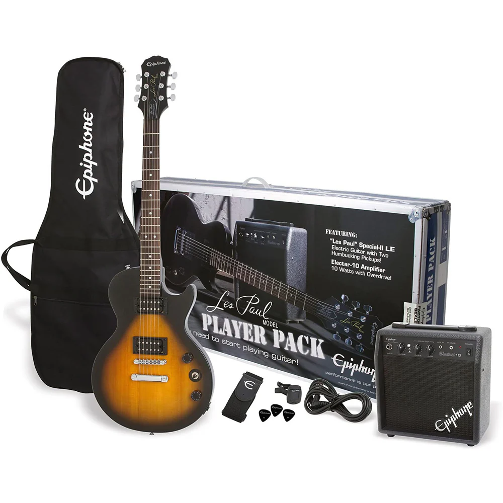 Epiphone Les Paul Electric Guitar Player Pack - Vintage Sunburst Epiphone Les Paul Electric Guitar Player Pack - Vintage Sunburst