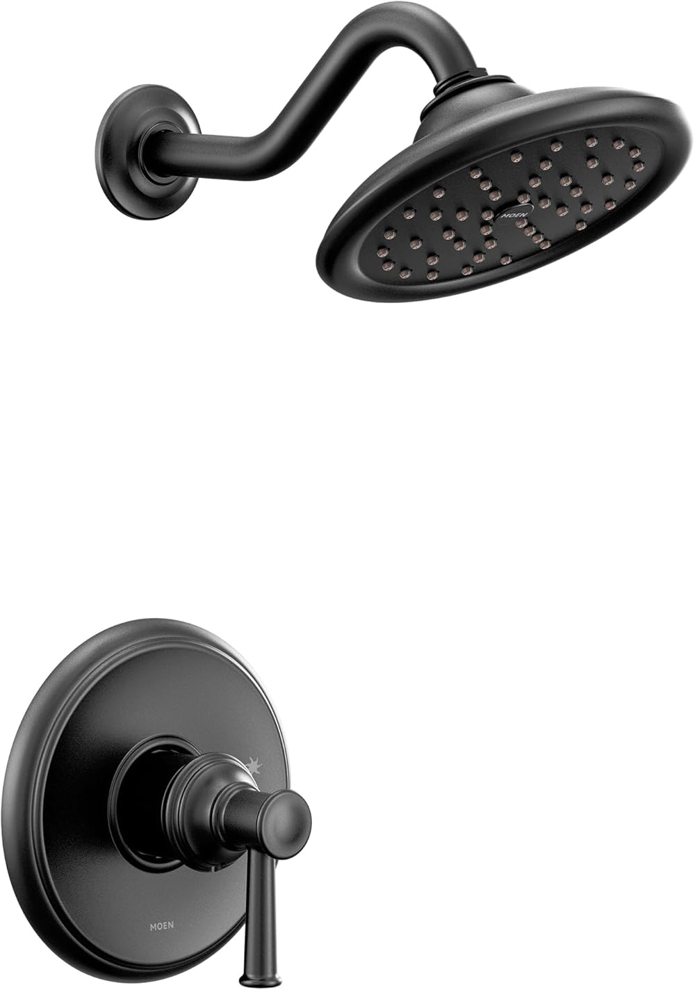 Moen UT2312EPBL Belfield M-CORE 2-Series 1-Handle Shower Trim Kit with Eco-Performance Showerhead, Valve Required, Matte Black
