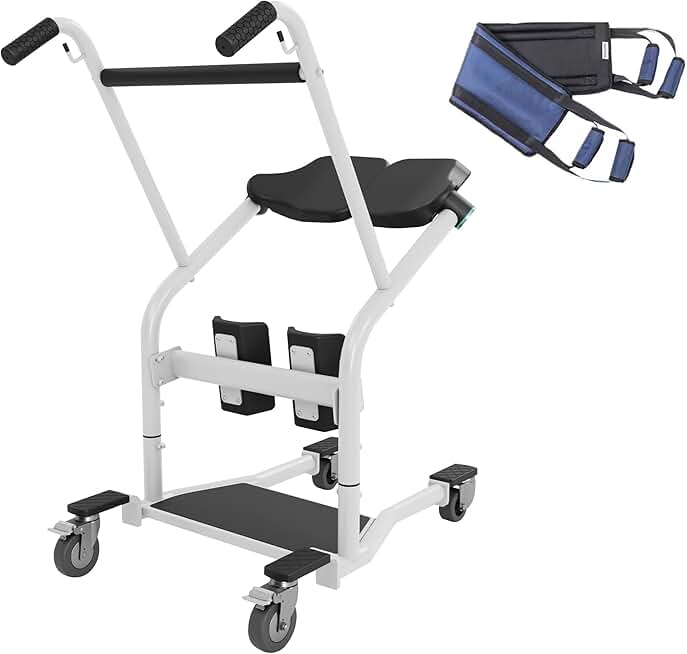 2024-Upgrade Sit to Stand Lift, Patient Transport Unit, Stand Assist Patient Lift for Safe Transfers, 500lbs Capacity Patient Standing Transfer Aid, Mobility Aid for Handicapped, Elderly & Disabled