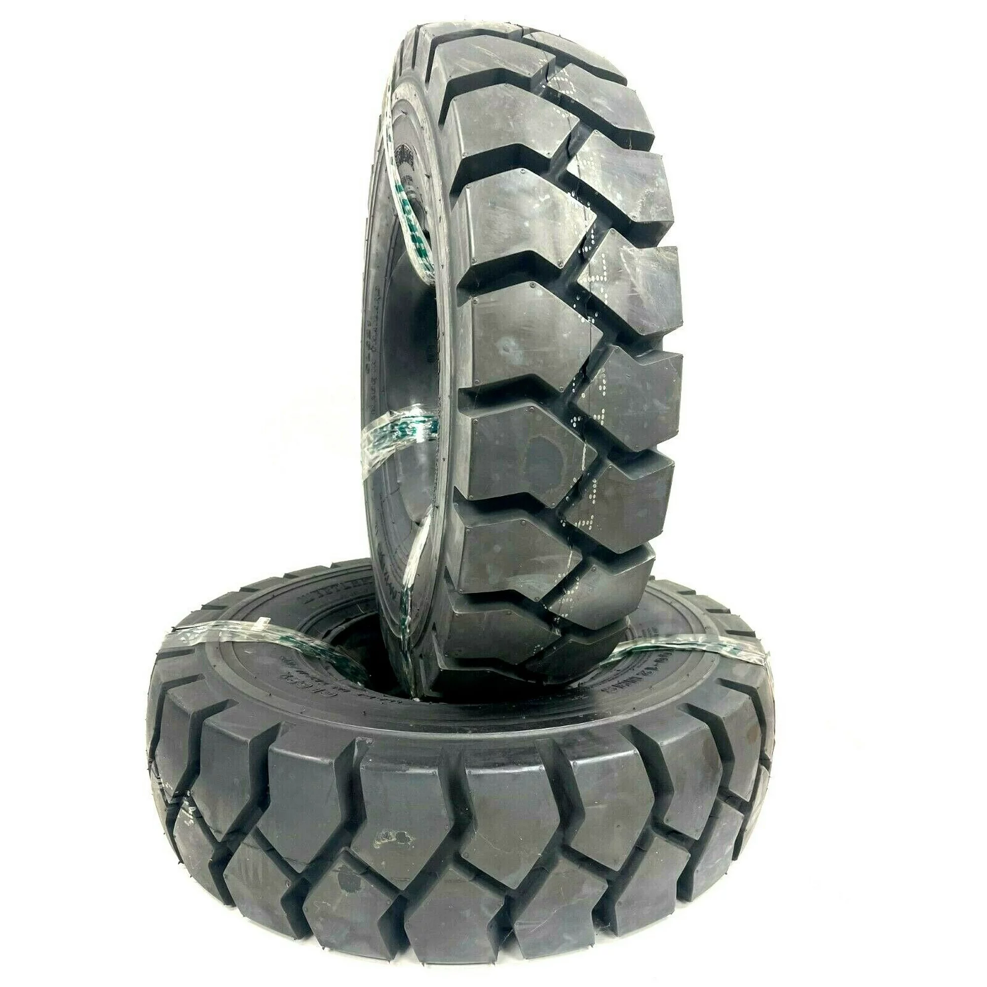 Two 8.25-15 Forklift Tire With Tube, Flap Grip Plus Heavy Duty 825-15 825x15