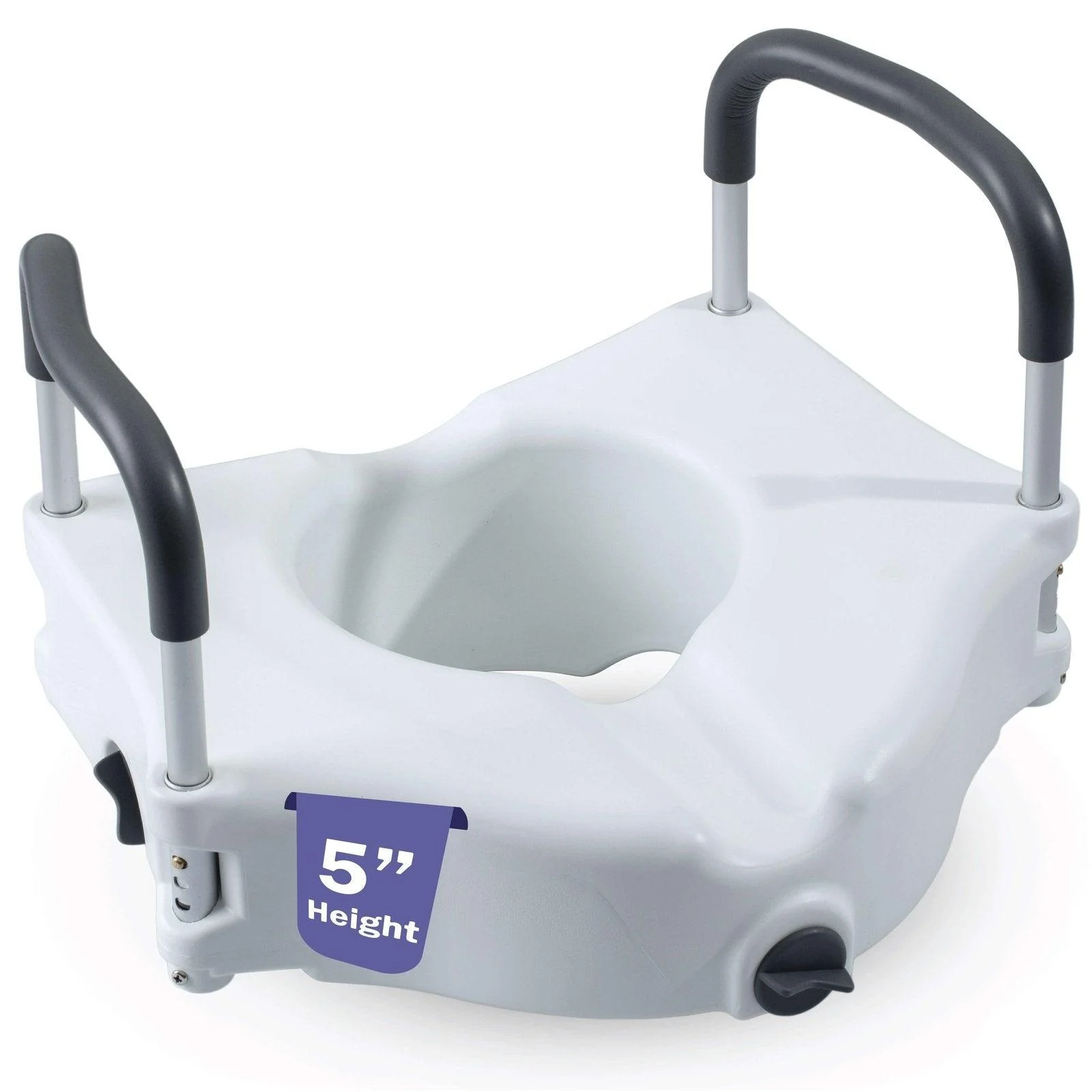 Medacure  Locking Toilet Seat with Arms - Raised Toilet Seat Riser for Seniors
