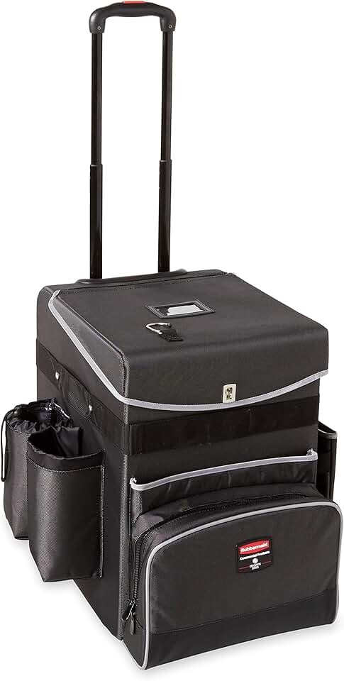 Rubbermaid Commercial Products Executive Janitorial Housekeeping Quick Cart, Medium, 1902466,Dark Gray