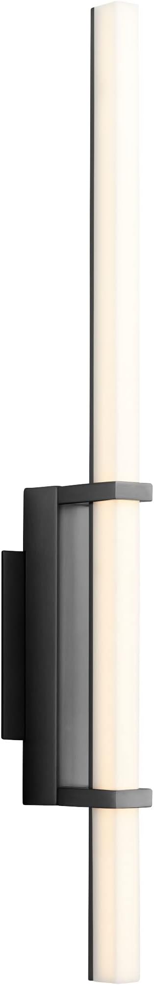 Oxygen 3-55-15 Wand 24 Inch Dimmable LED Wall Sconce/Bathroom Vanity Light | 3000K | Black | Modern Contemporary Light Fixture | Single Wall Sconce